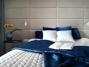Przytulna sypialnia z tapicerowanym zagłówkiem - zdjęcie od Z-ARCHITEKTEM architektura i wnętrza