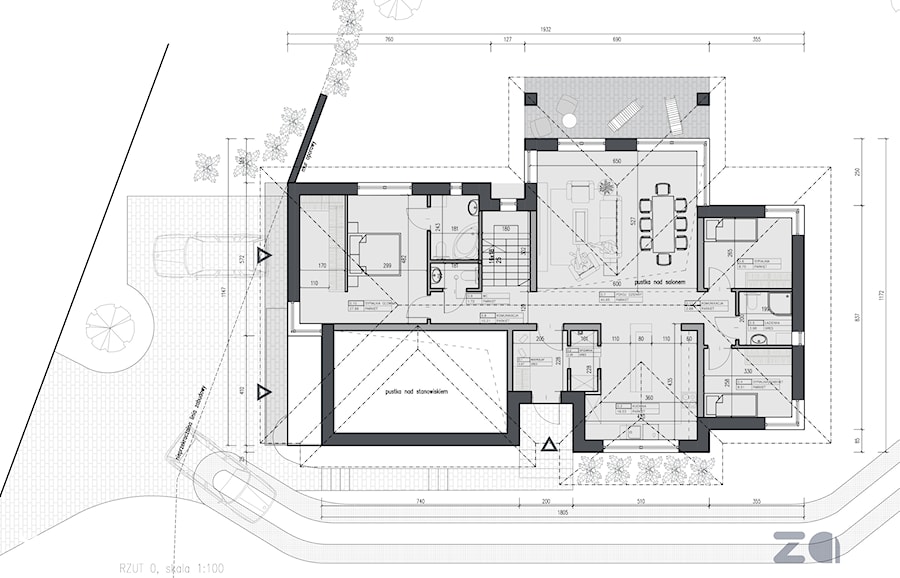 Rzut parteru - zdjęcie od Z-ARCHITEKTEM architektura i wnętrza