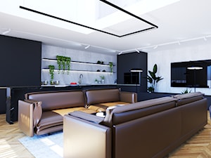 Przestronny salon - zdjęcie od Z-ARCHITEKTEM architektura i wnętrza
