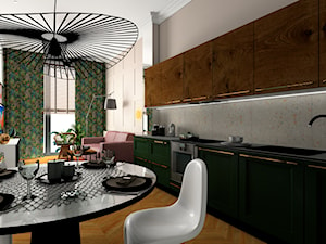 Eklektyczny salon z aneksem kuchennym 2.0 - zdjęcie od Make Design Easier
