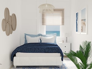 Nadmorska sypialnia w stylu Hampton - zdjęcie od gomulkadesign