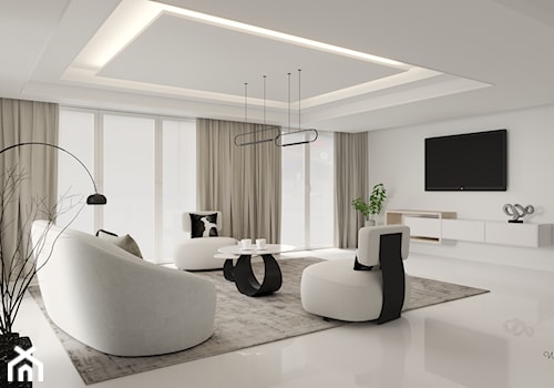 Jasny salon w apartamencie - zdjęcie od gomulkadesign