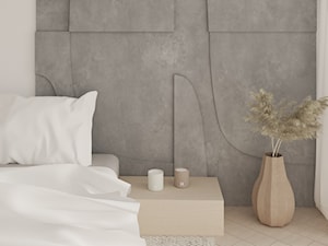 Minimalistyczna sypialnia z surowym betonem - zdjęcie od gomulkadesign