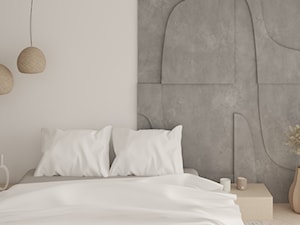 Minimalistyczna sypialnia z surowym betonem - zdjęcie od gomulkadesign
