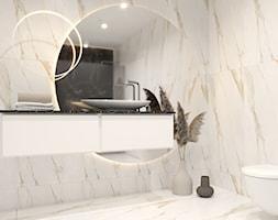 Nowoczesna białoczarna łazienka - zdjęcie od gomulkadesign - Homebook