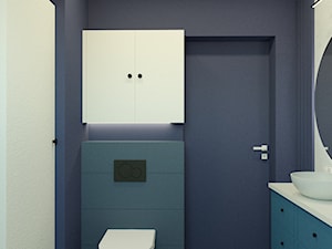 Granatowa łazienka - Łazienka, styl nowoczesny - zdjęcie od Pracownia Wnętrz Kamila Ozieriańska