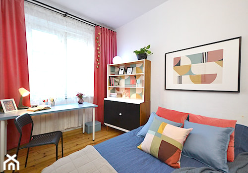 Pokój w mieszkaniu dla studentów - metamorfoza homestaging - zdjęcie od Dekwadra Homestaging Aranżacja Projektowanie Wnętrz Wrocław