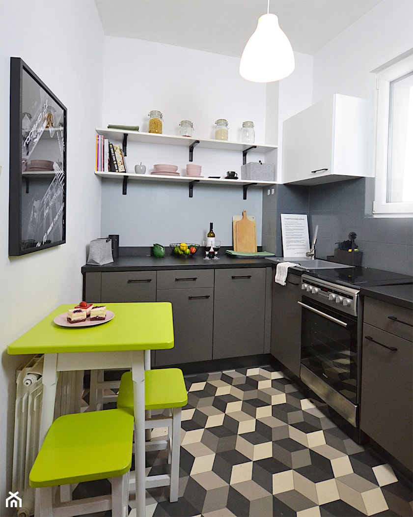 Metamorfoza Homestaging kuchni w mieszkaniu studenckim - zdjęcie od Dekwadra Homestaging Aranżacja Projektowanie Wnętrz Wrocław - Homebook