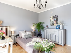 Home Staging mieszkania dwupokojowego (najem długoterminowy) - Sypialnia, styl nowoczesny - zdjęcie od Homestagerkawarszawa