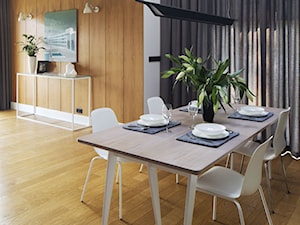 Dom prywatny - Duża biała jadalnia jako osobne pomieszczenie - zdjęcie od ideArchitektura