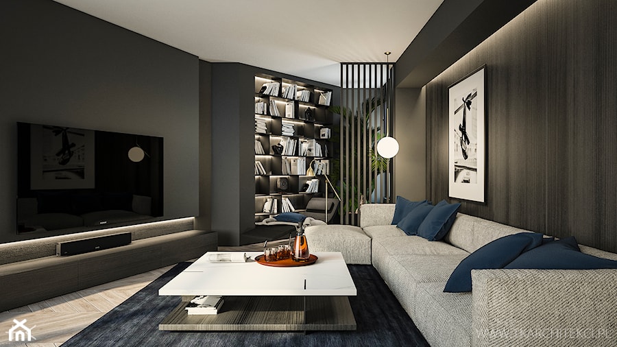Apartament 180 m2 - Salon, styl nowoczesny - zdjęcie od TK Architekci