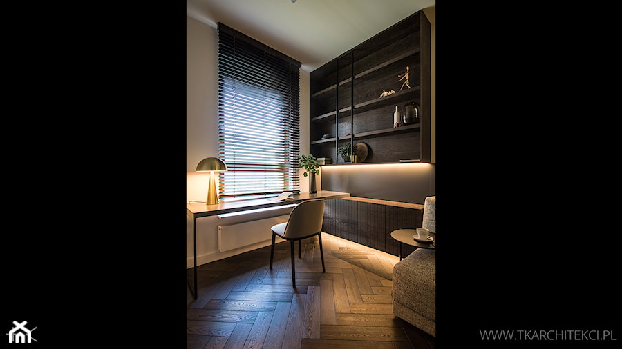 Apartament w barwach ciemnej czekolady - Biuro, styl nowoczesny - zdjęcie od TK Architekci