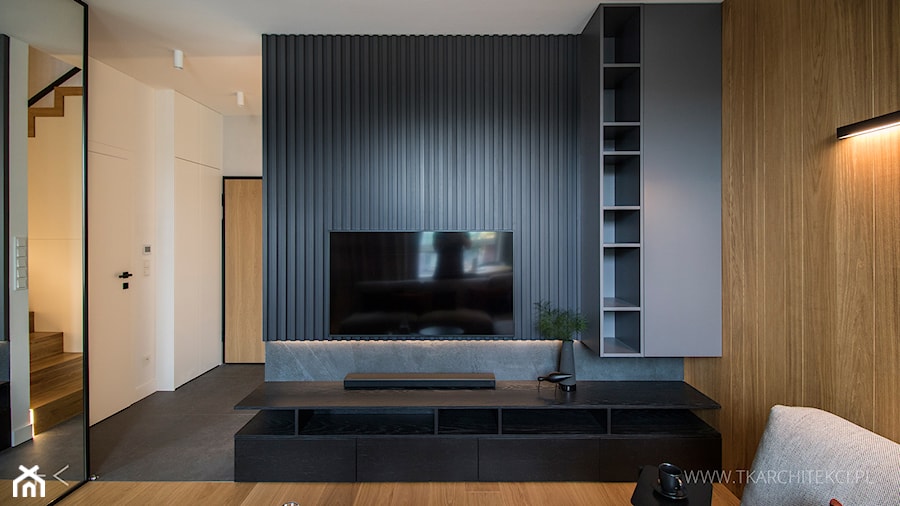 Przytulny Apartament - Salon, styl nowoczesny - zdjęcie od TK Architekci