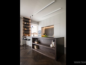 Apartament w barwach ciemnej czekolady - Kuchnia, styl nowoczesny - zdjęcie od TK Architekci