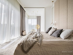 beżowa sypialnia - zdjęcie od TK Architekci