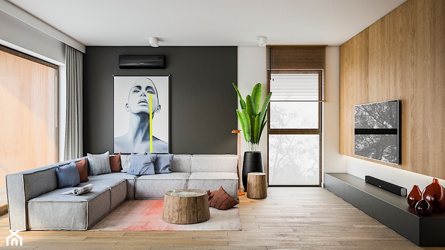 Mieszkanie dla rodziny - Salon, styl nowoczesny - zdjęcie od TK Architekci