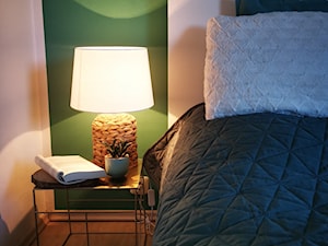 Sypialnia w modnym zielonym kolorze - zdjęcie od Domowe serduszko
