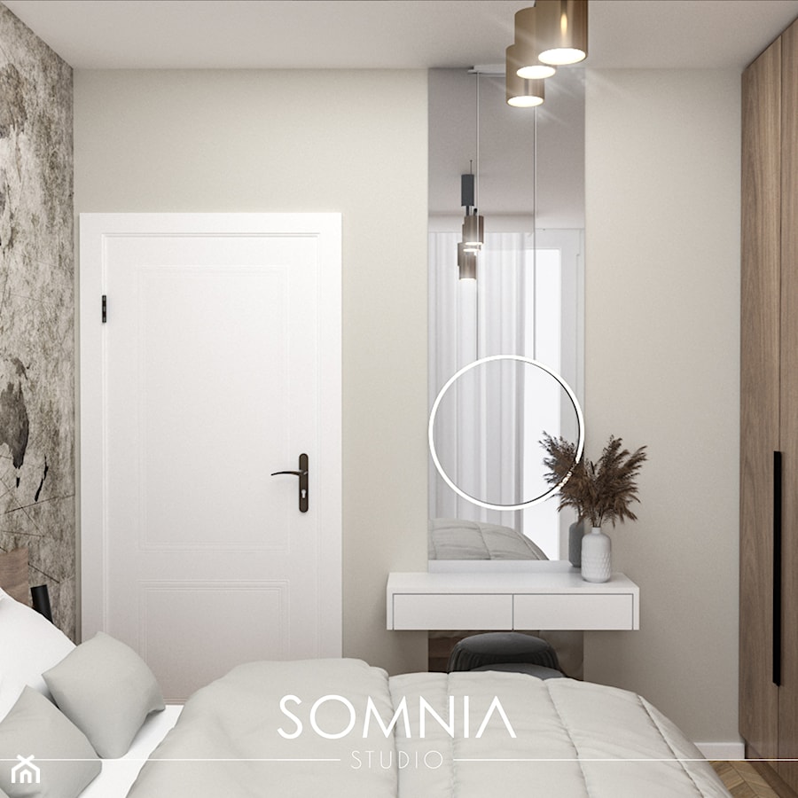 Sypialnia w naturalnych barwach - zdjęcie od Somnia Studio Architektura Wnętrz