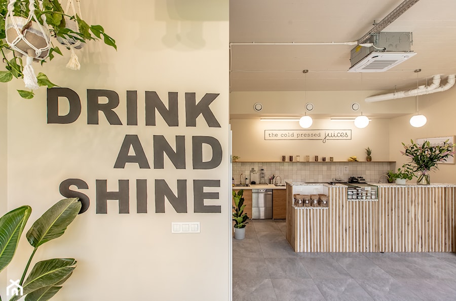 Kawiarnia The Cold Pressed Juices, Warszawa - Wnętrza publiczne - zdjęcie od Wnętrza Zewnętrza Studio