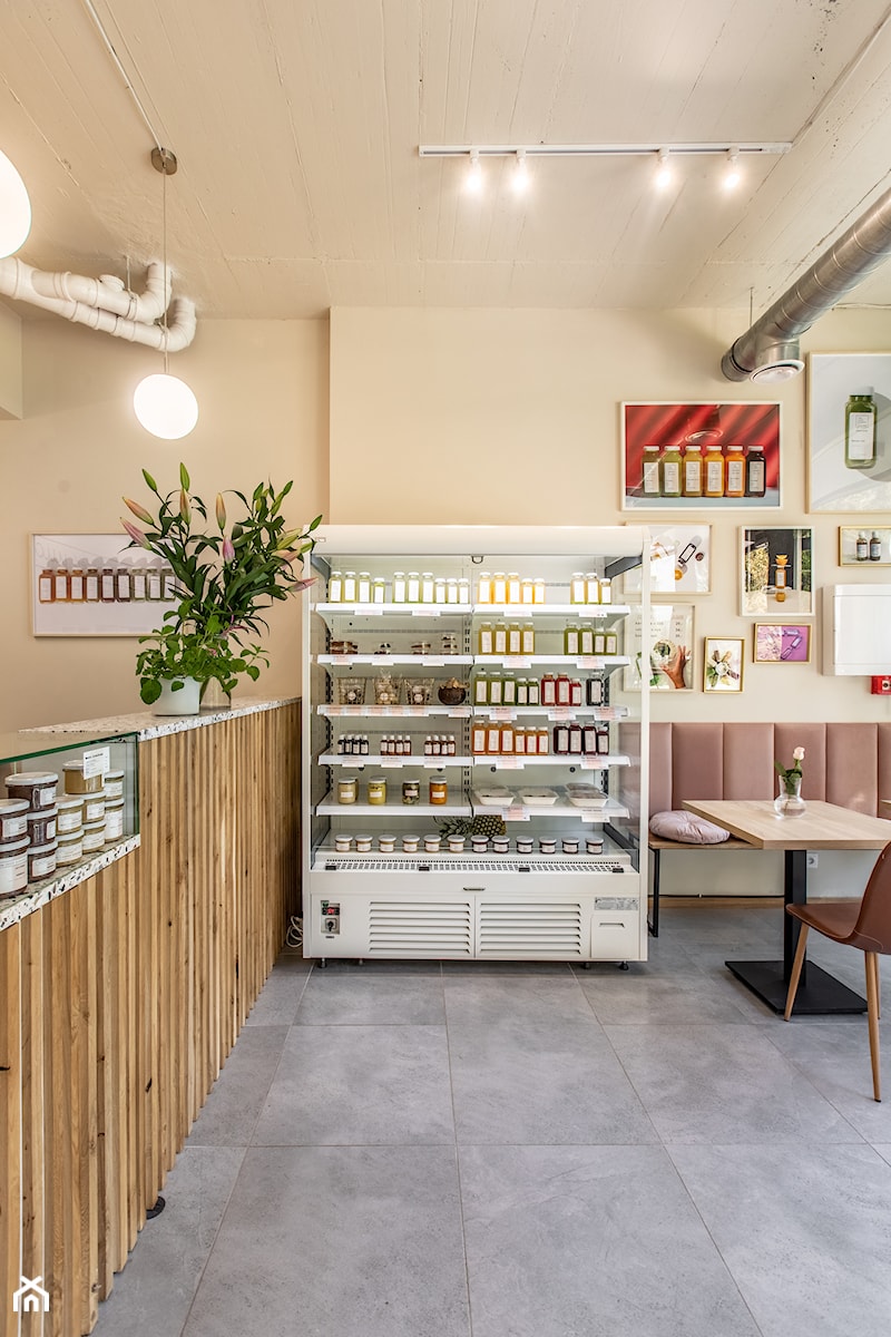 Kawiarnia The Cold Pressed Juices, Warszawa - Wnętrza publiczne - zdjęcie od Wnętrza Zewnętrza Studio