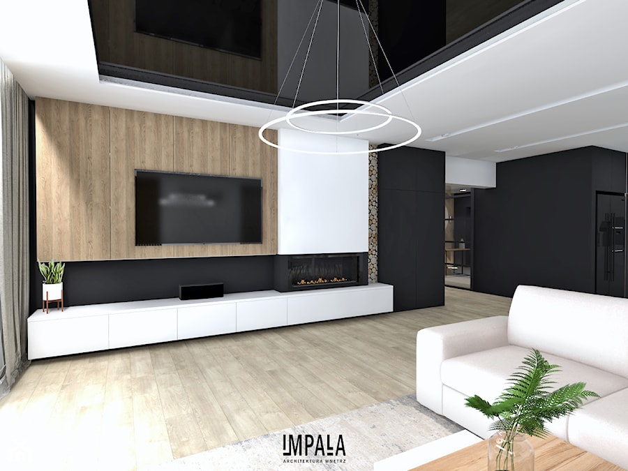Dom w Ignatkach 1 - Salon, styl nowoczesny - zdjęcie od IMPALA