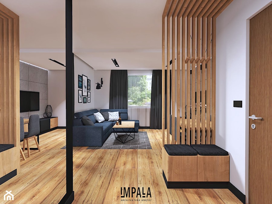 Męskie mieszkanie - Hol / przedpokój, styl industrialny - zdjęcie od IMPALA