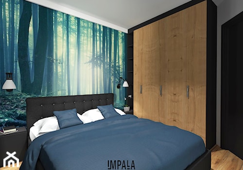 Męskie mieszkanie - Sypialnia, styl industrialny - zdjęcie od IMPALA