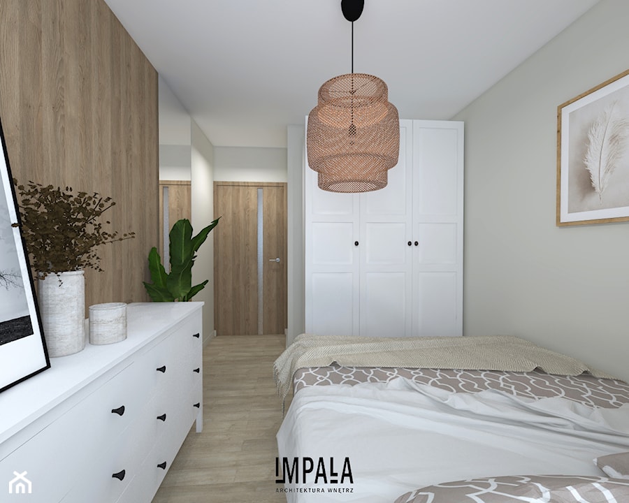 Mieszkanie na wynajem - Sypialnia, styl skandynawski - zdjęcie od IMPALA