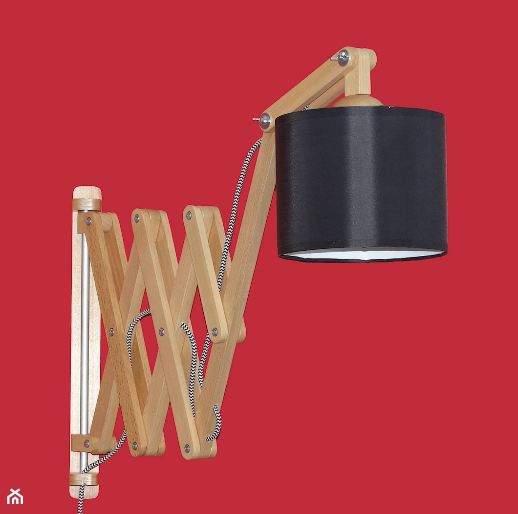 lampa ,kinkiet teleskopowy - Sypialnia, styl tradycyjny - zdjęcie od Drewlamp - Homebook
