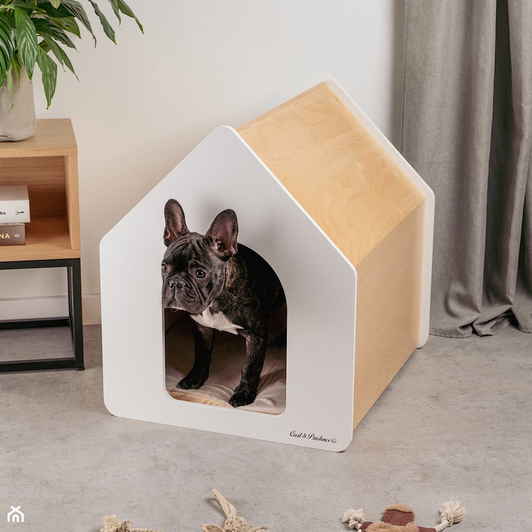 Drewniany domek dla średniego psa - CUBBY L BIRCH - zdjęcie od Cecil&Prudence - Homebook