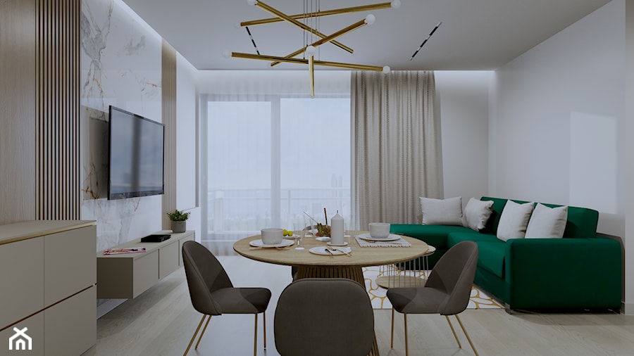 Mieszkanie nad morzem - Salon, styl nowoczesny - zdjęcie od DITTE design