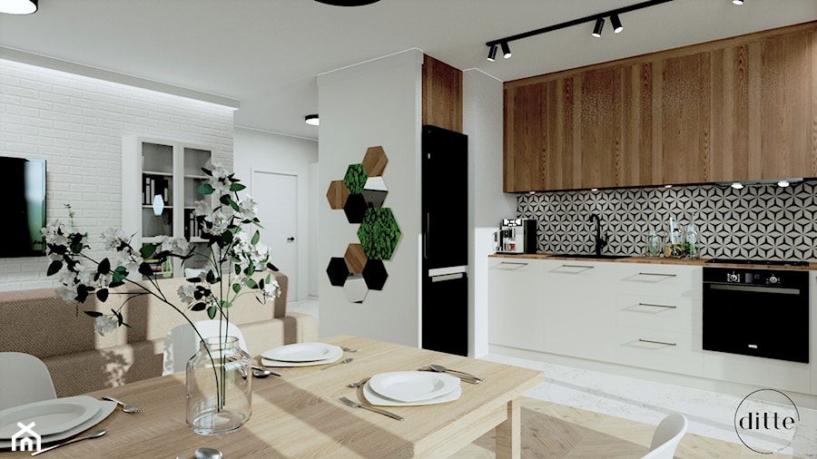 Mieszkanie 42 m2 - Kuchnia, styl nowoczesny - zdjęcie od DITTE design