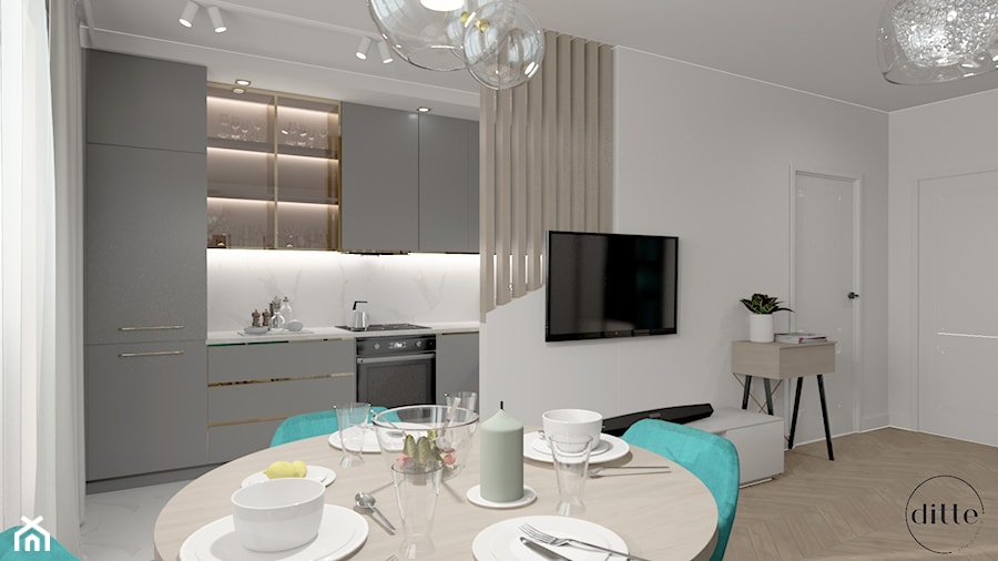 Mieszkanie 52 m2 - Kuchnia, styl nowoczesny - zdjęcie od DITTE design