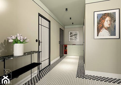 korytarz z mozaiką podłogową - zdjęcie od FemiDesign