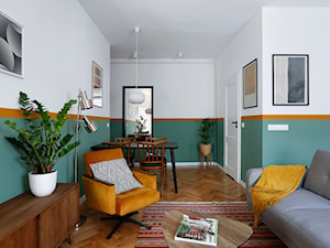 Klimatyczne i kolorowe mieszkanie w Nowej Hucie - Salon, styl vintage - zdjęcie od TAGstudio