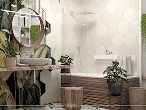 Botaniczna łazienka w Poznaniu - zdjęcie od VIANN Interior Design