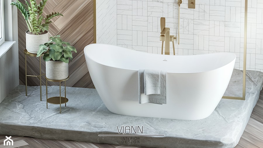 Jasna nowoczesna łazienka - zdjęcie od VIANN Interior Design