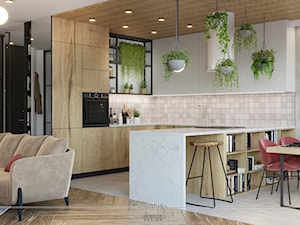 Industrialna otwarta kuchnia - zdjęcie od VIANN Interior Design