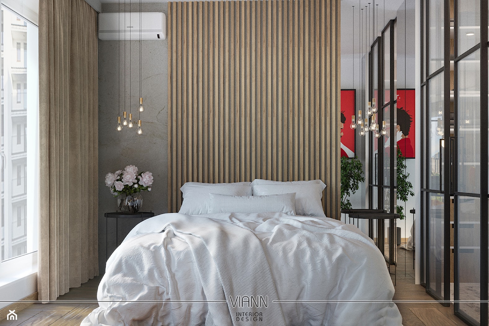 Ogromne łóżko - zdjęcie od VIANN Interior Design - Homebook