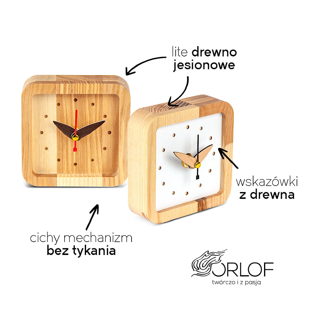drewniany zegar - zdjęcie od ORLOF twórczo i z pasją - Homebook