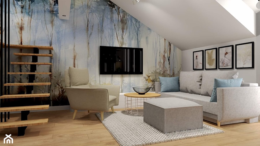 Mieszkanie w Tychach 2 - Salon, styl nowoczesny - zdjęcie od Monika Wulczyńska