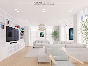 Duży salon w stylu amerykańskim - zdjęcie od Karmeli Studio
