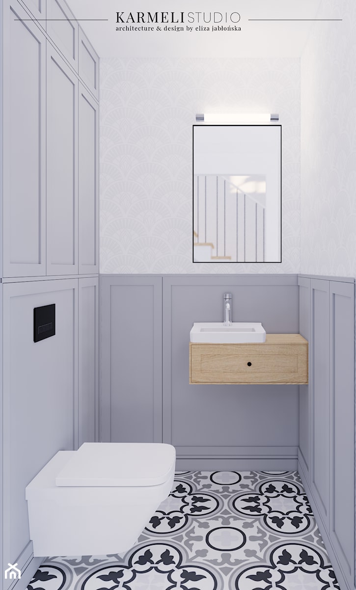 Mała łazienka w stylu modern farmhouse - zdjęcie od Karmeli Studio