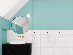 Morska łazienka w stylu eklektycznym - zdjęcie od Karmeli Studio