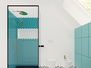 Morska łazienka w stylu eklektycznym - zdjęcie od Karmeli Studio