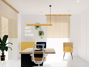 Domowe biuro z żółtym akcentem - zdjęcie od Karmeli Studio