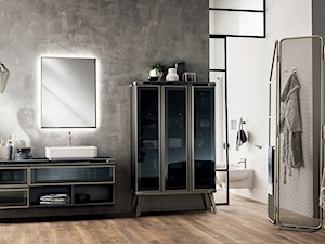 Nowoczesna łazienka ze szklanymi frontami - zdjęcie od Invita Design