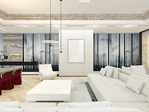 Apartament w stylu paryskim znajdujący się w zabytkowej kamienicy. - Salon, styl nowoczesny - zdjęcie od oyaa_studio