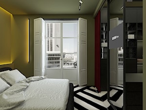Apartament w stylu paryskim znajdujący się w zabytkowej kamienicy. - Sypialnia, styl nowoczesny - zdjęcie od oyaa_studio