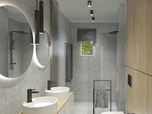Betonowa łazienka - zdjęcie od Pracownia projektowania wnętrz Wymiary